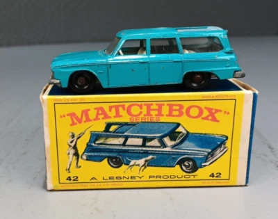 Matchbox Lesney #42 Studebaker Station Wagon No Figures Original Box - Image 1 of 4
