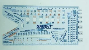 NUEVA HERRAMIENTA DE MEDICIÓN DE MEDIDOR DE HARDWARE GAGE-IT para tuberías, hilos, cables, taladros y más - Imagen 1 de 2