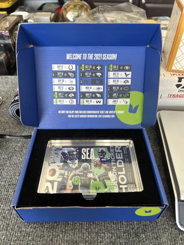 Seattle Seahawks 2021 Season Ticket Holder Commemorative Opening Day Ticket Gift Cover