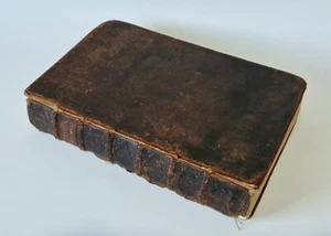 Antique Leather Bound Book - Historie Des Ouden En Nieuwen Testaments 1722 - Imagen 1 de 16