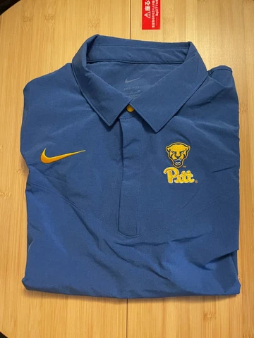 Men's Nike Pitt Football Coach's Sideline Polo Shirt X-Large On Field Dry Fit Cover
