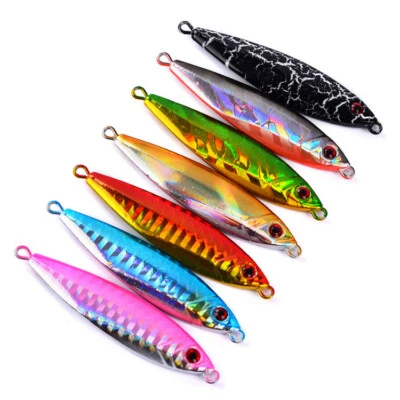 7 Stück Micro Jigs Luminous Slow Fall Angeln Jigging Köder Snapper Inchiku Thunfisch Jig - Bild 1 von 2