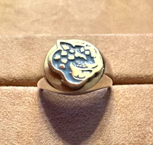 Neu Sterlingsilber Southern University Jaguars Columbia blau Emaille Siegelring - Bild 1 von 4