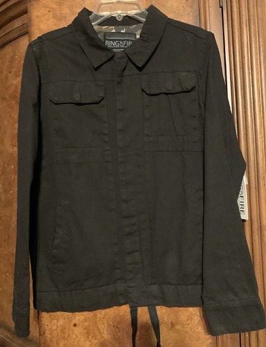 Giacca abbottonata nuova con etichette Ring Of Fire da uomo Chanel Island foderata in twill denim PICCOLA