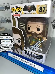 JASON MOMOA AQUAMAN #87 BATMAN SIGNED AUTOGRAPHED FUNKO POP-BAS COA BECKETT - Picture 1 of 12