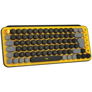 Logitech Pop Keys Blast Wireless Mechanical Keyboard, Brown switch, Yellow/Black - Picture 1 of 9