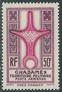 1949 BESETZUNG MILITÄRGEBIET GHADAMES LUFTPOST 50 F MH * - I49-4 - Bild 1 von 1