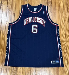 Vintage Mens Reebok New Jersey Nets Kenyon Martin #6 Authentic Jersey Size 60 - Picture 1 of 8