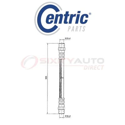 Centric Brake Hydraulic Hose for 1984-1985 Mercedes-Benz 500SEL 5.0L V8 - jq - Изображение 1 из 4