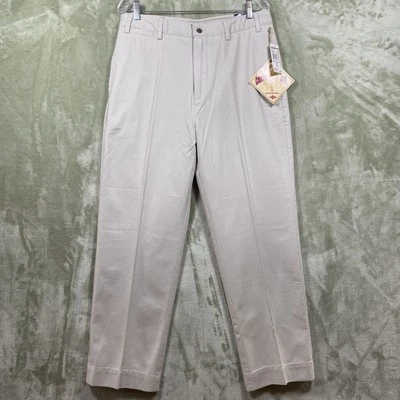 Caribbean Joe Chinos Men's 34x30 Stone Let Go 100% Cotton E1B46T8C NEW - Image 1 of 4