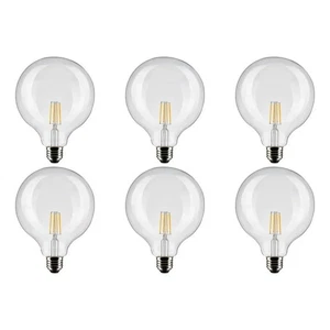 SATCO 6W G40 LED - Clear - 3000K - 120V - 6PK - Picture 1 of 8