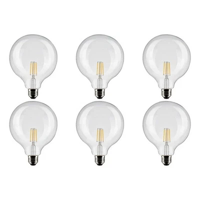 SATCO 6W G40 LED - Clear - 3000K - 120V - 6PK - Image 1 of 4