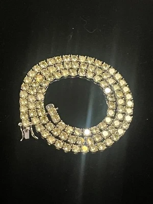 Collar Tenis Circonitas Amarillas Champagne 5mm 20" Joyería Helada Foto 1 de 4
