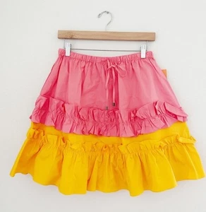 Falda LDT Chloe Colorblock Volantes en Niveles Corbata Cintura Talla 8 $139 - Imagen 1 de 15