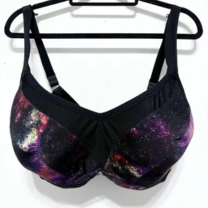 Sujetador deportivo Torrid Active 40H Rainbow Galaxy forrado cierre trasero cobertura completa - Imagen 1 de 9