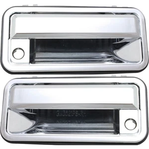 Exterior Door Handle For 88-99 Chevrolet K1500 C1500 Set of 2 Front Chrome - Picture 1 of 12