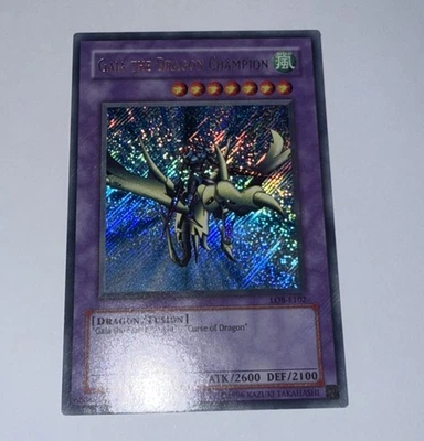 Yugioh Gaia The Dragon Champion LOB-E102 Secret Rare (NM) - Image 1 of 4