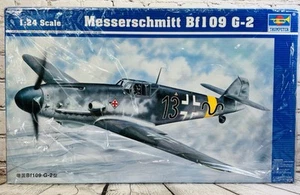 US Stock 1/24 Trumpeter Fighter Plastic BF109 G-2 Jet German Messerschmitt 02406 - Picture 1 of 5