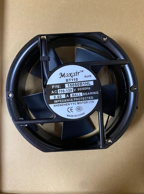 Maxair 17251 110v 0.60A BT110 BT15050B1HL 17.2 cm Cabinet AC Cooling Fan amk - Image 1 of 2