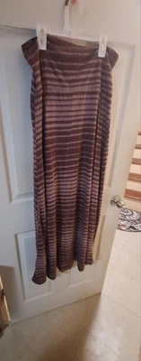Mossimo Supply Co. Striped Maxi Skirt in Brown and Purple - Image 1 of 3