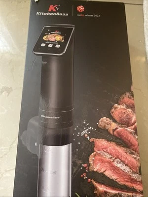 KitchenBoss WIFI Sous Vide Cooker 1100W G330 Stainless Steel Black - Image 1 of 4