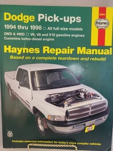 Dodge Pick-ups Haynes Repair Manual 1994 thru 1998 30041 Dodge Truck Manual - Bild 1 von 1