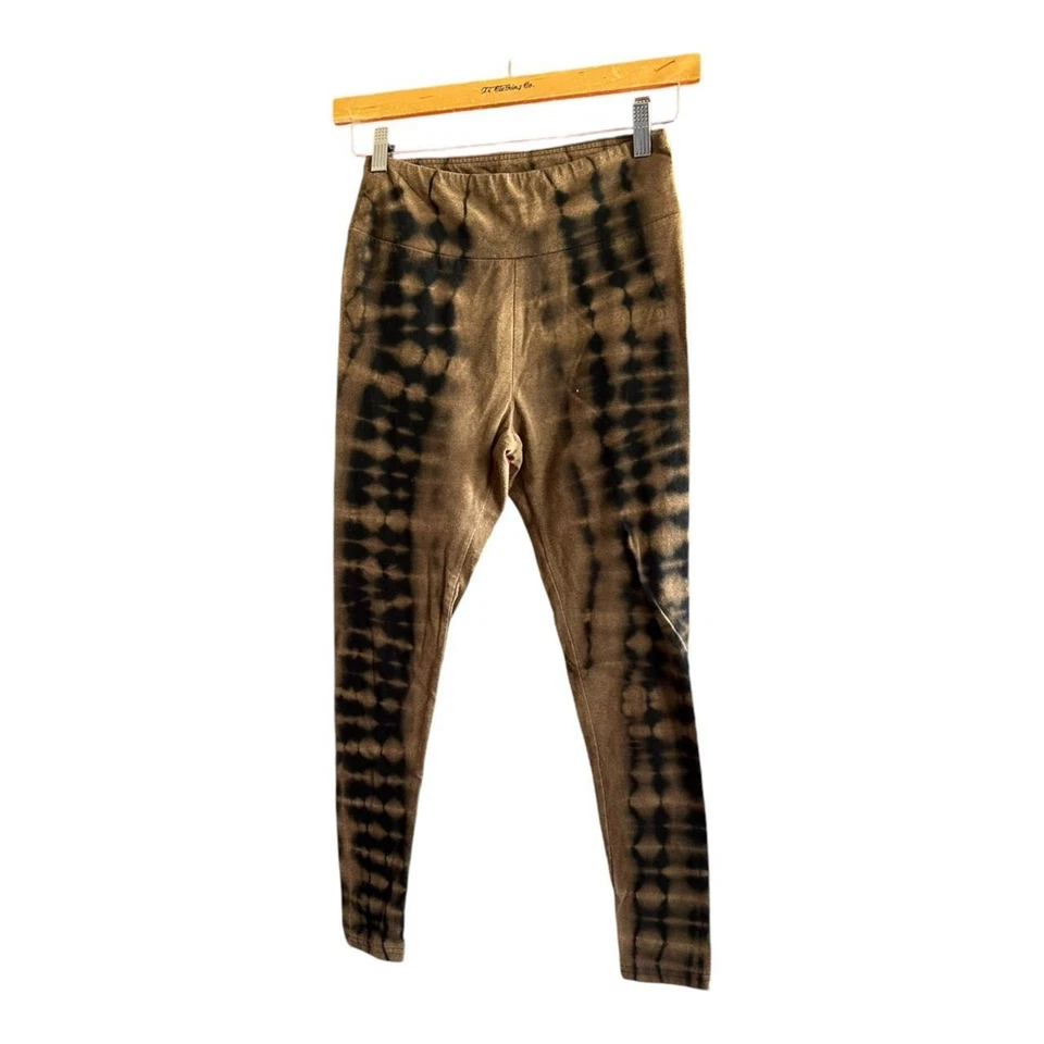 Leggings Mujer Talla Pequeña Reciclados Marrón Negro Tie Dye ÚNICOS Excelente Estado Foto 1 de 4