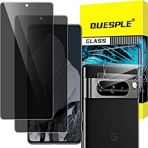 2+2 Pack Google Pixel 8 Pro Privacy Tempered Glass Screen 8 - Picture 1 of 7