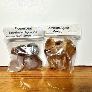 Agate Rock Lot Of 1 Flourescent Sweetwater SW Green Carnelian Mexico Small Size - Picture 1 of 2