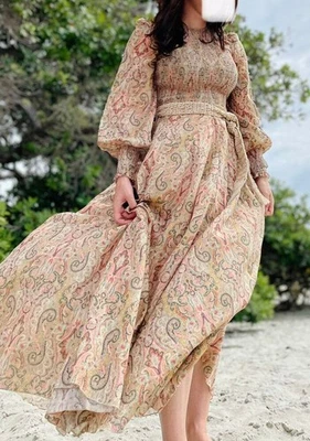 Vestido maxi ZIMMERMANN Freja padrão paisley algodão - Imagem 1 de 4