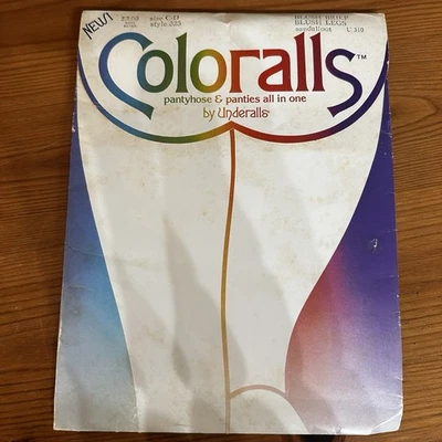 VTG 80s Coloralls Pantyhose Sandlefoot Size C-D Blush Cotton Crotch Nylon Sealed - Image 1 of 4