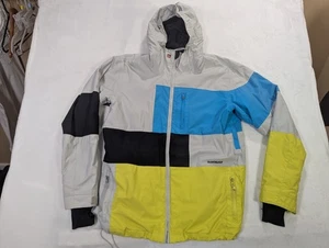 Y2K Quicksilver Jacke Herren Small grau Farbblock Ski Utility gefüttert 10.000 mm - Bild 1 von 8