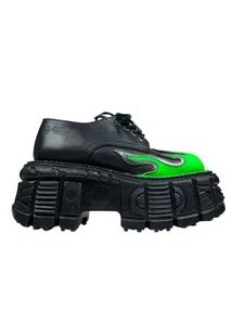Piattaforme fiamma verde Rock M-TANK1553-C17 nuove. UK6 (EU39/US). Nuovo Con Scatola - Foto 1 di 20