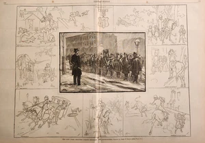 New York Mounted Police NYPD Department Harper's Weekly 1881 Folio - Picture 1 of 1