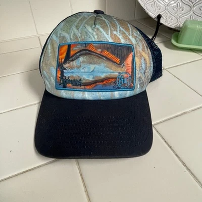 Gorra DeYoung BUFF Trucker Redfish Marsh Malla Snapback Gorra Pesca Ajustable Foto 1 de 3