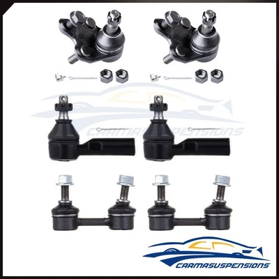 Fits 98-02 CHEVROLET PRIZM 6Pieces Lower Ball Joint Outside Tie Rod Sway Bar Kit - Image 1 of 4