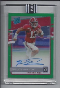 2020 Tua Tagovailoa Donruss Optic Green Prizm Rookie Auto Black Box 1/1 SEALED - Picture 1 of 2