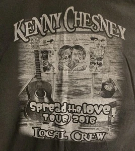 Kenny Chesney Spread The Love 2016 Concert Tour Local Crew Black Shirt XL - Picture 1 of 7