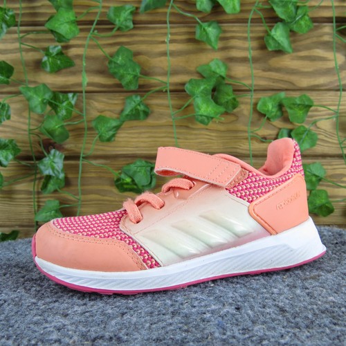 Adidas Sneaker Ragazza RapidaRun Taglia T 9 Medium Pesca Sintetica Gancio e Loop
