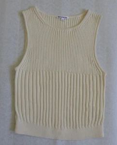 REFORMATION Anthropologie Organic Cotton Ribbed Knit Sleeveless Sweater Top sz L - Picture 1 of 12
