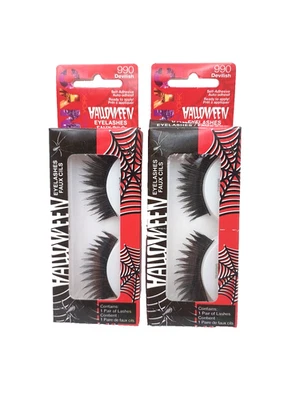 LOTE DE 2 PESTAÑAS FALSAS NYC Halloween Autoadhesivas 990 DIABLOS Foto 1 de 4