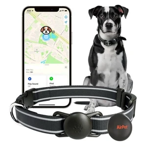 AirPet Locator Tag Holder Pet Tracker Black Lightweight Apple Find My Pet Safety - Picture 1 of 6