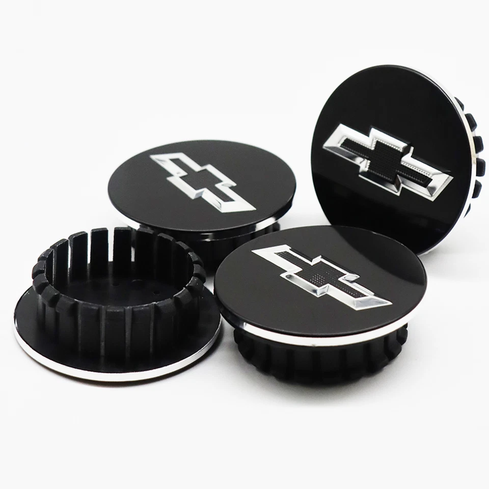 Glossy Black Wheel Rim Center Hub Caps With Bowtie 58mm Fit For MALIBU #9595157 - Изображение 1 из 2