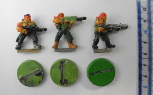 3 Catachan Jungle Fighter Metall Astra Militarum Imperial Guard 40K 1990er S1c - Bild 1 von 2