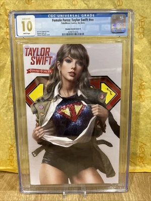 Female Force Taylor Swift CGC 10 Gem Mint Not 9.8 Shikarii  B Trade Supergirl - Image 1 of 4