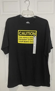 Danny Duncan Men's XL Caution Black Graphic T Shirt Spencer’s Mom New - Picture 1 of 4