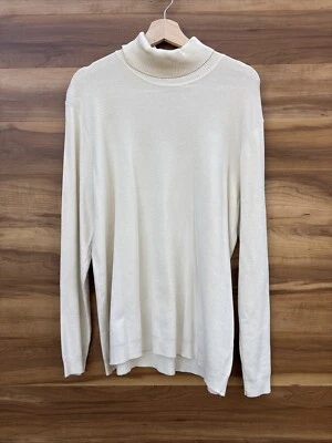 Suéter Chico's para mujer talla 3 talla XL manga larga cuello alto tejido crema Foto 1 de 4