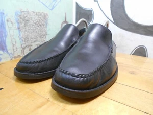 Banana Republic Black Leather Loafers Me's 10.5M - Picture 1 of 11