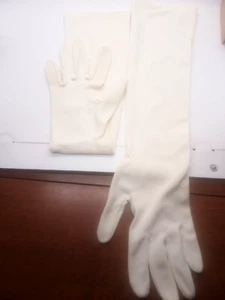 Vintage Formal Long Ivory Women's Gloves 18" - Picture 1 of 3