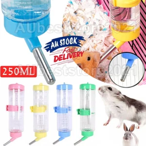 4PCS Pet Guinea Pig Rabbit Hamster Rat Drinker Drinking Water Bottle Feed 250ML - Picture 1 of 36